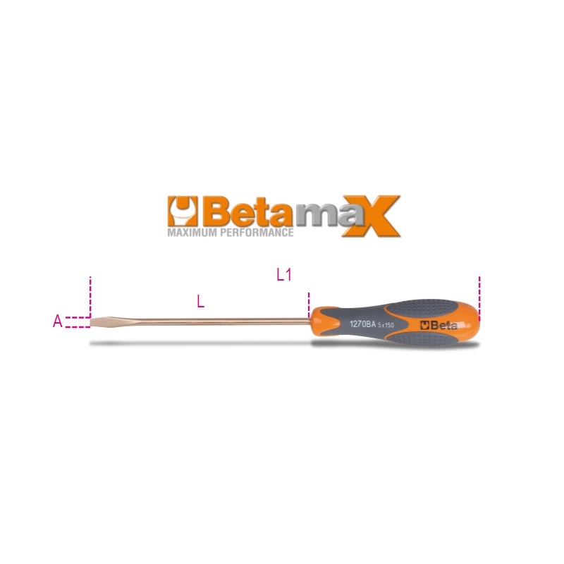BETA 1270BA Giravite per viti a testa con intaglio antiscintilla