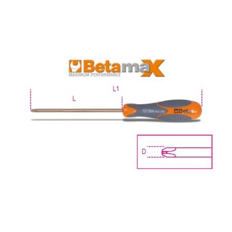BETA 1272BA Giravite per viti con impronta a croce Phillips® antiscintilla