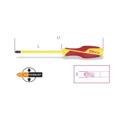 BETA 1279MQ/F Giravite slim per viti con impronta a croce Pozidriv®-Supadriv®