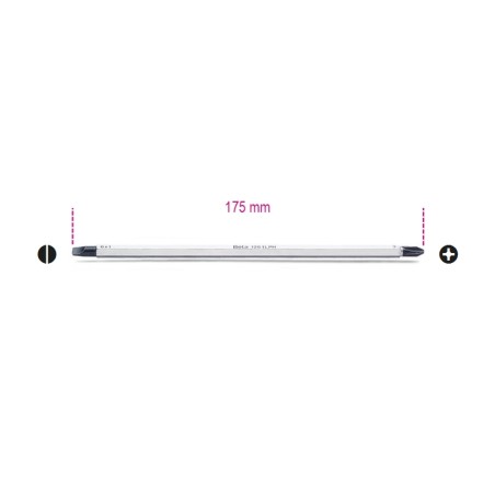 BETA 1281LPH Giravite bivalenti per viti a testa con intaglio e Phillips® cromato, punte nere