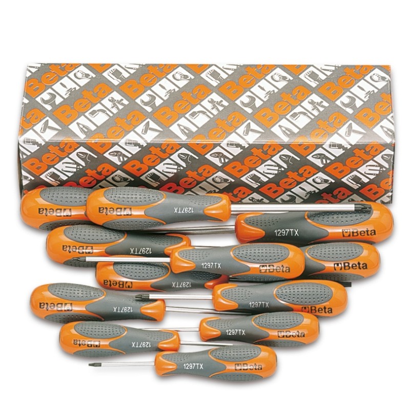 BETA 1297TX/S12 Serie di 12 chiavi maschio con impugnatura per viti con impronta Torx® (art. 1297TX)