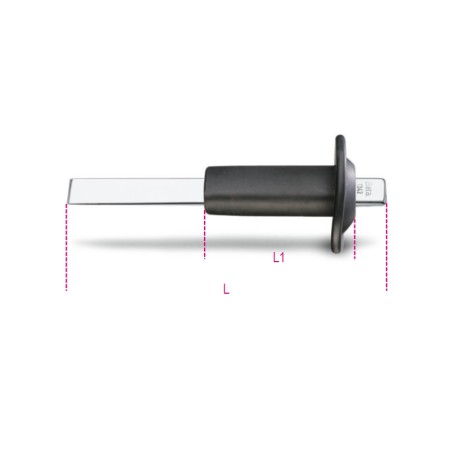 BETA 1342PM Scalpello extrapiatto con tagliente diritto con paramano