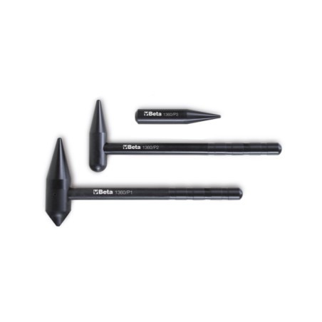 BETA 1360/KP3 Martelli con teste sferiche e penna a punta più punzone, in materiale plastico