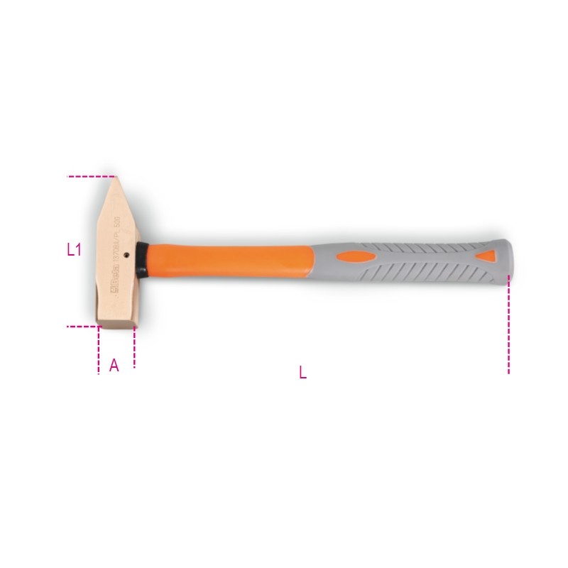 BETA 1370BA/PL Martelli tipo tedesco antiscintilla, manico in fibra