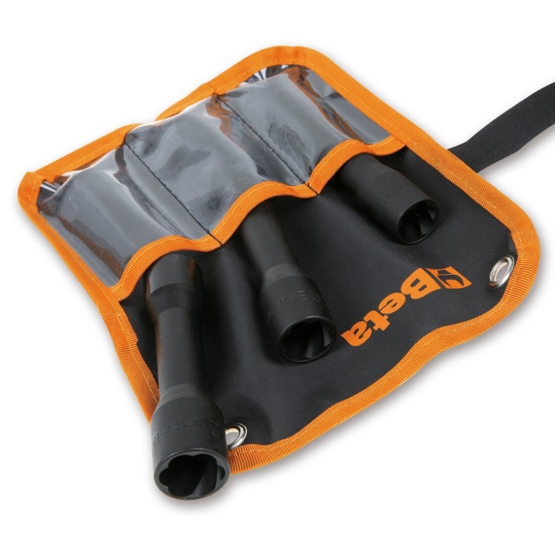 BETA 1428L/B3 Serie di 3 estrattori a bussola lunghi per dadi destrorsi danneggiati