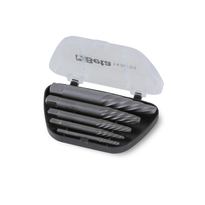 BETA 1430/S5 Serie di estrattori conici per viti e prigionieri danneggiati destrorsi in astuccio di plastica