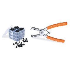 BETA 1478/K3 Kit pinze per pioli con assortimento clips in plastica