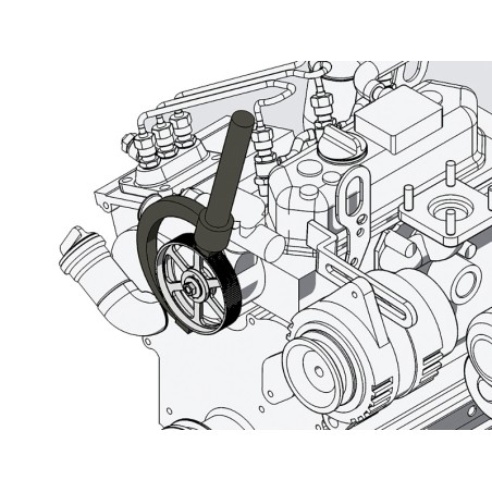 BETA 1485BP Attrezzo a mezzaluna per bloccare le pulegge dentate