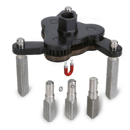 BETA 1493/C7 Chiave autoregolabile a tre bracci per filtri olio destrorsa-sinistrorsa, con bracci intercambiabili