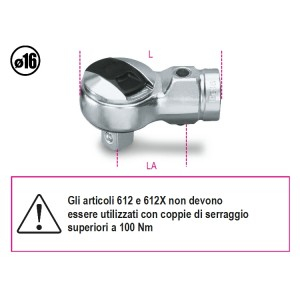 Cricchetti per barre dinamometriche 612 ÷ 614 - BETA Utensili