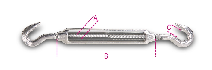 Tenditore a due ganci inox AISI 316 - 8207 - Beta utensili