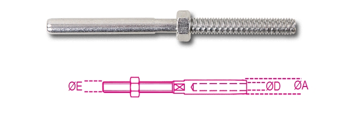 Terminali a tubo inox AISI 316 - 8287 - BETA Utensili