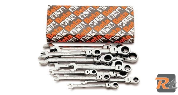 Set 9 Chiavi A Cricchetto Beta Professionali - Chiavi Combinate Reversibili Con Supporto, Per Lavori Di Serraggio