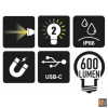 1837F/USB TORCE FLESSIBILI C/MAGNETE F 600/USB BETA UTENSILI 018370060