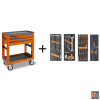 C50S-O CARRELLO BETA SERVICE 3 DRAWERS ORANGE C50S-O COMPLETO DI 43 UTENSILI