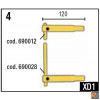 XD1 BRACCI DIRITTI L=120 + ELETTRODI - cod. 803015