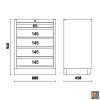 MODULI 5 CASSETTI 680MM C45PRO M5 - 045000235 BETA UTENSILI