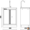 MODULI LAVELLO 2 ANT. 680MM C45PRO ML BETA 045000233