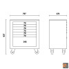 C55C7 - Cassettiera mobile con 7 cassetti per arredo officina BETA UTENSILI 055000201