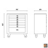 C55C8 - Cassettiera mobile con 8 cassetti per arredo officina BETA UTENSILI 055000206