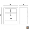 C55M7 - Modulo fisso con 7 cassetti per arredo officina BETA UTENSILI 055000203