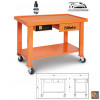 CB52 - CARRELLI C/BANCO RACC. LIQUIDI ORANGE