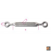 8205 - TENDITORI A DUE OCCHI INOX - M4 