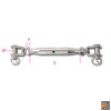 8210 - TENDITORI A DUE FORCELLE CON CANAULA A TUBO INOX - M5