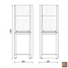 RSC50 AC - Angolo completo autoportante per arredo officina RSC50 - ANTRACITE