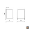 RSC50 KAI - Elemento angolare 630x630mm inferiore per arredo officina RSC50 - GRIGIO