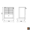 RSC50 M10 - Modulo fisso con 10 cassetti per arredo officina RSC50