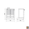 RSC50 M8 - Modulo fisso con 8 cassetti per arredo officina RSC50