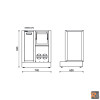 RSC50 MS-2AVV - Modulo fisso di servizio per arredo officina RSC50, vuoto