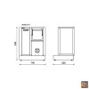 RSC50 MS-AVV - Modulo fisso di servizio per arredo officina RSC50, vuoto