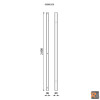 RSC50 P/2M DX-SX - Coppia di montanti DX-SX per pareti forate arredo officina RSC50