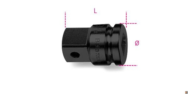 710 16 Raccordo Macchina Con Attacco Quadro Femmina 3 8 E Maschio 1 2 Beta Utensili 007100810 Remmtools