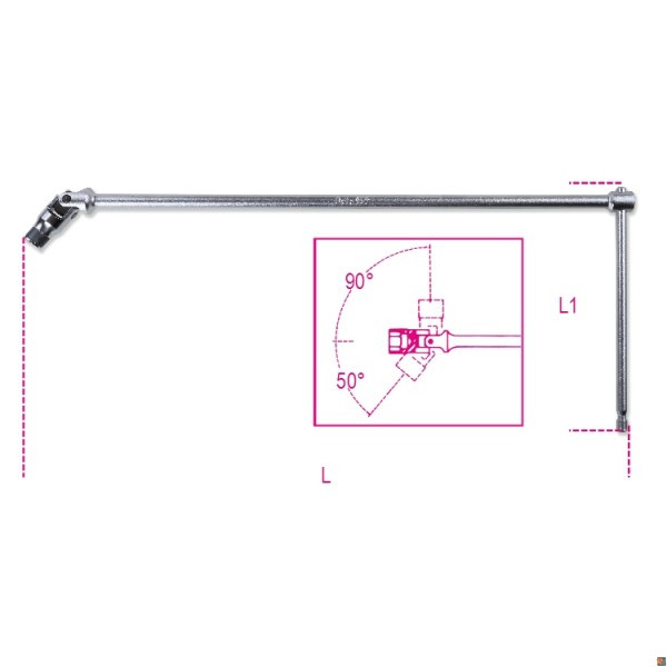 852 Portainserti A T Snodato C Esagono Da 1 4 Beta Utensili 008520006 Remmtools