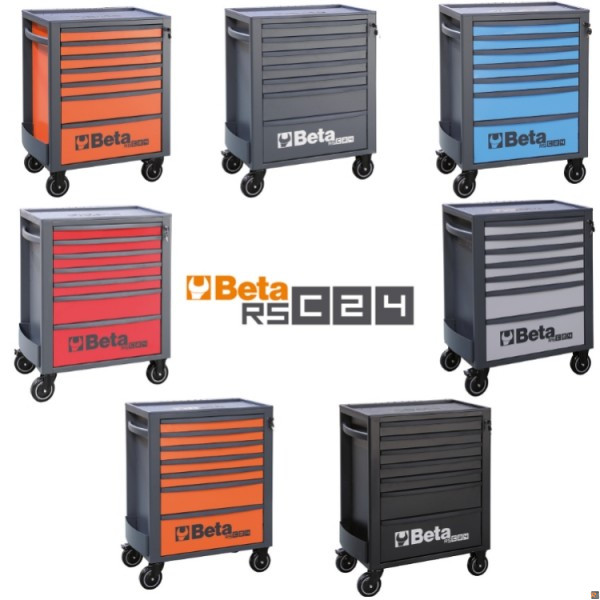 CASSETTIERA BETA RSC24 CON 7 CASSETTI - disponibile in 7 colori