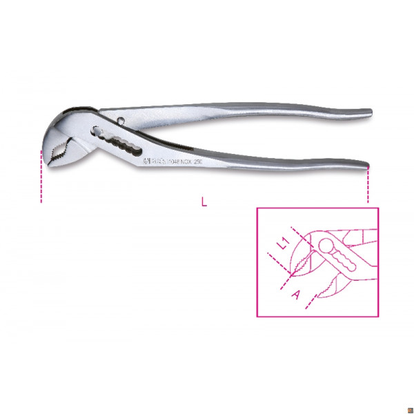1048INOX - PINZE REGOLABILI CHIUSE INOX 250