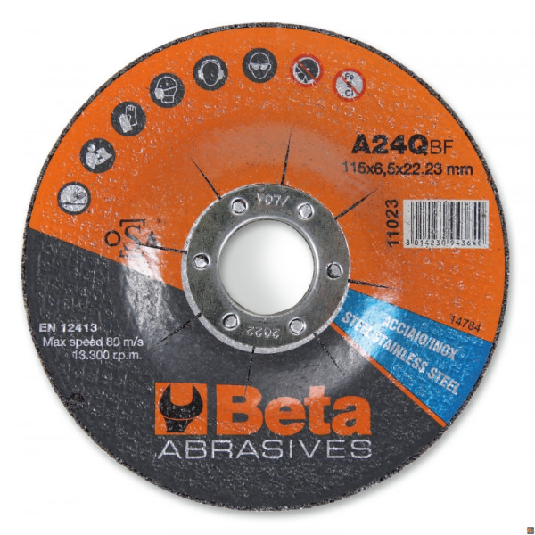 11023 125X6,5 - CF. 10PZ DISCHI SBAVO ACC-INOX 125X6,5 ø22,23 D A