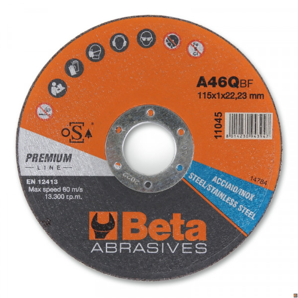11045 1,0 - CF. 25PZ DISCHI TAG.ACC-INOX 115X1,0 ø22,23 P A P