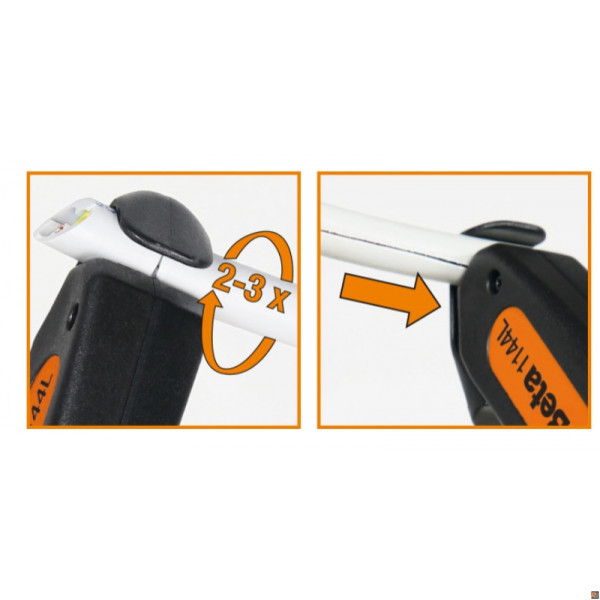 1144L SPELLACAVI A LEVA C/COLTELLO ø 4-28MM L BETA UTENSILI 011440050