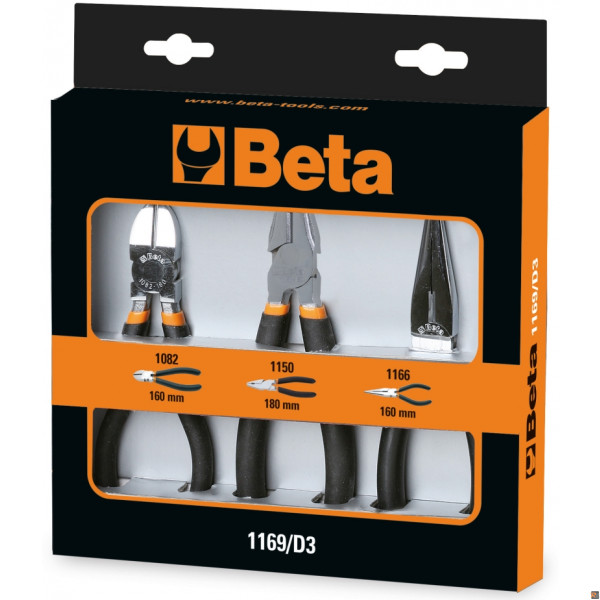 1169/D3 ASSORTIMENTI 2PINZE+1TRONCHESE /D3 BETA UTENSILI 011690053