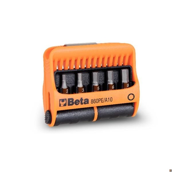 860PE/A10 - 10 INSERTI CON PORTAINSERTI MAGNETICO - BETA UTENSILI 008600920