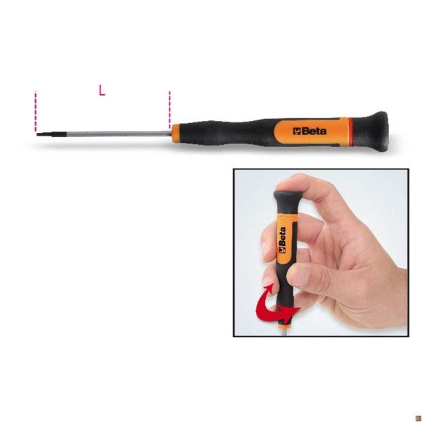 1257TX - MICROGIRAVITE A CHIAVE MASCHIO PER VITI CON IMPRONTA TORX - T9