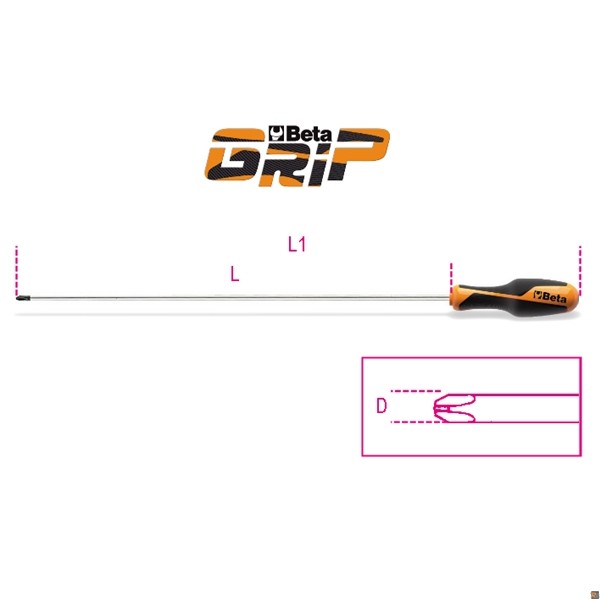 1262L - GIRAVITE PER VITI CON IMPRONTA A CROCE PHILIPS®, TIPO LUNGO 1x4.5x300