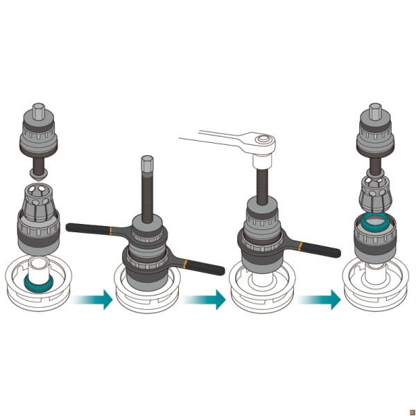 CASS. 7 ESTRATTORI ANELLI MOZZO RUOTE 1531/C7 BETA 015310107