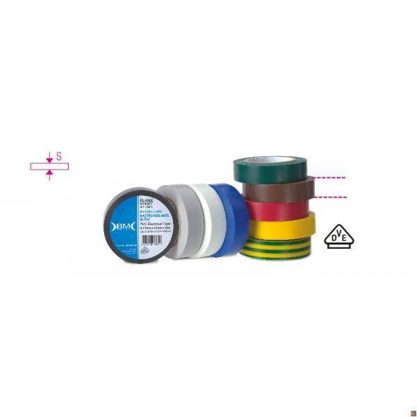 BMESB1510GV - CF. 10PZ NASTRI ISOL PVC SP.0,15 15MMX10MT GI-VER