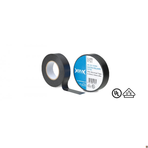 BMESC1920NE - CF. 10PZ NASTRI ISOL PVC SP.0,18 19MMX20MT NERO