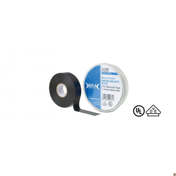 BMETA1920NE NASTRI IS PVC EST.SP.0,18 19MMX20MT NERO